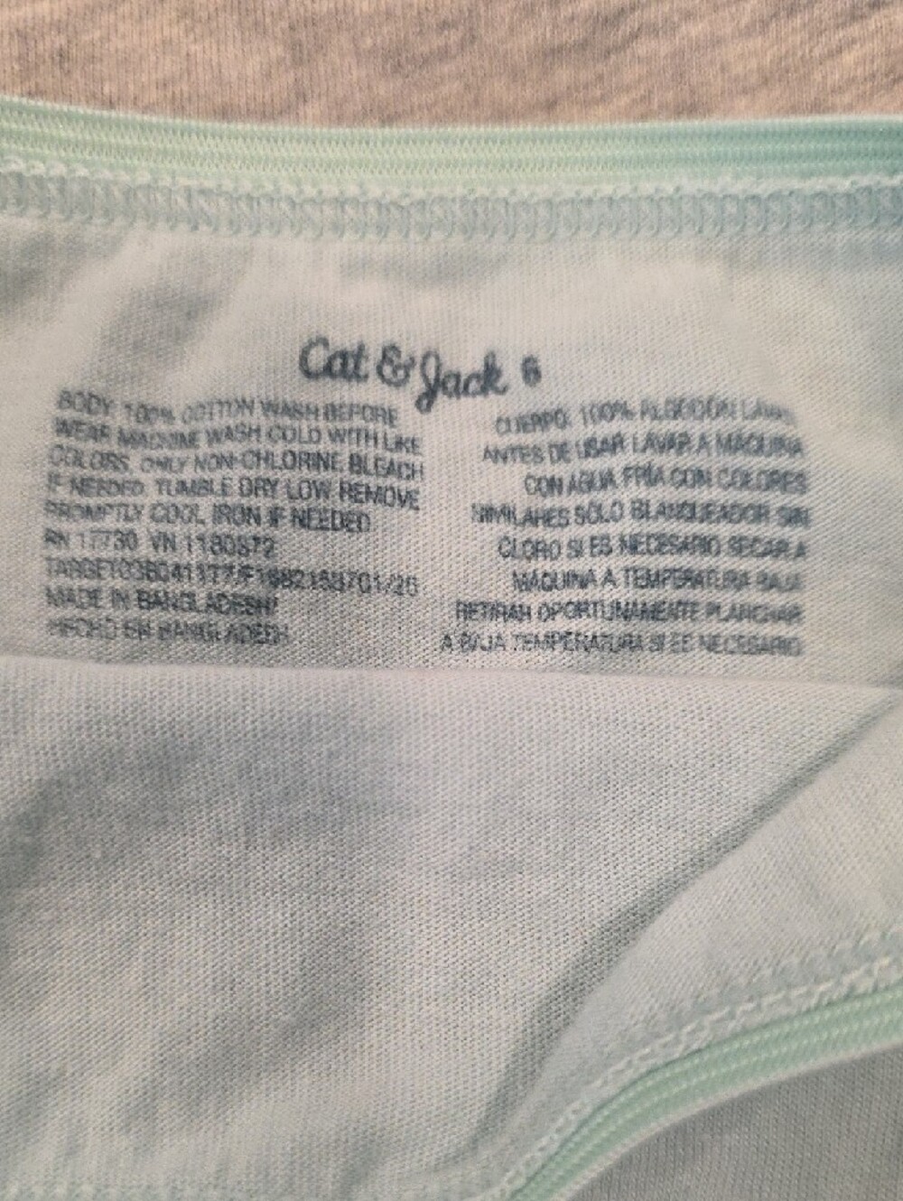 Cat & Jack Girls Multicolor Cotton Briefs - Peach, Mint, Lavender, Gray, White - Picture 2 of 4